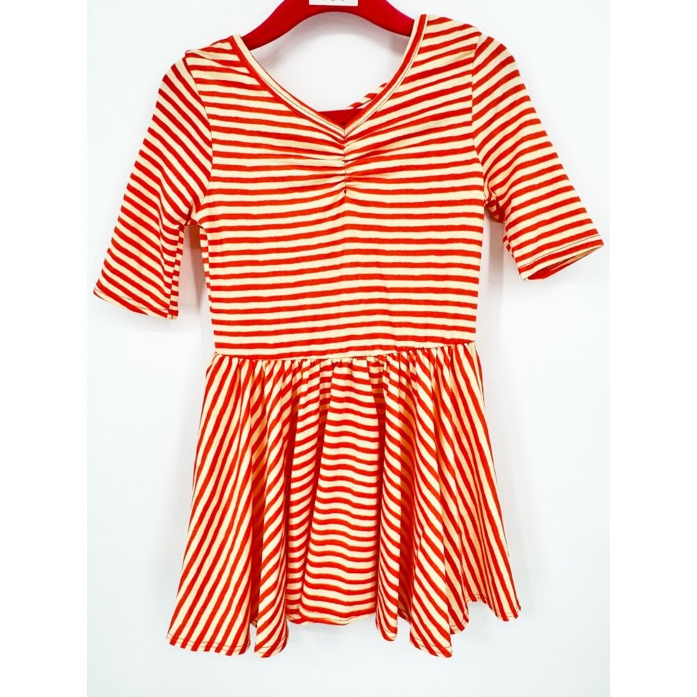 Dotdotsmile Girls Dress Size 2T Orange and Yellow Stripes NWOT